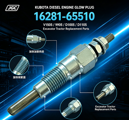16281-65510 Glow Plug for Kubota Diesel Engine V1505 D905 D1005 D1105 Excavator Tractor Replacement Parts