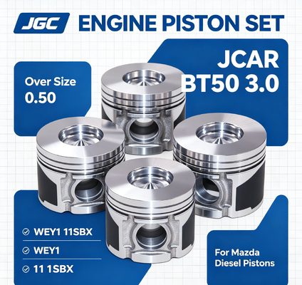 JCAR BT50 3.0 Over Size 0.50 WEY1 11SBX Assembly for Mazda Diesel Pistons Cylinder Kit Liner Liners Engine Piston Set