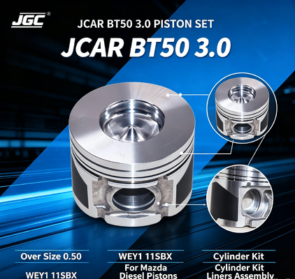 JCAR BT50 3.0 Over Size 0.50 WEY1 11SBX Assembly for Mazda Diesel Pistons Cylinder Kit Liner Liners Engine Piston Set