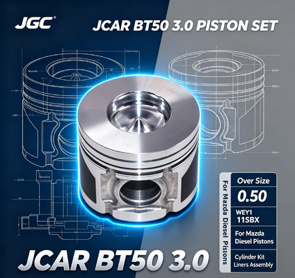 JCAR BT50 3.0 Over Size 0.50 WEY1 11SBX Assembly for Mazda Diesel Pistons Cylinder Kit Liner Liners Engine Piston Set