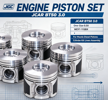 JCAR BT50 3.0 Over Size 0.50 WEY1 11SBX Assembly for Mazda Diesel Pistons Cylinder Kit Liner Liners Engine Piston Set