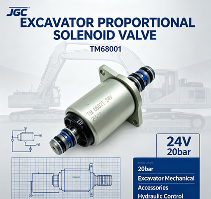 TM68001  Excavator Mechanical Accessories  24V 20bar Excavator Proportional Solenoid Valve