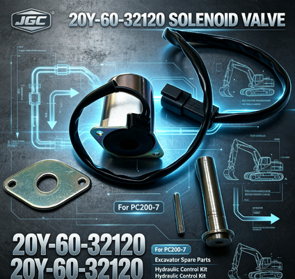 PC200-7  Construction Machinery Parts Excavator Spare Parts  Solenoid Valve for 20Y-60-32120