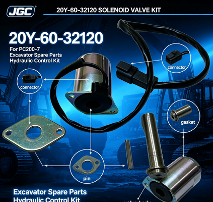 PC200-7  Construction Machinery Parts Excavator Spare Parts  Solenoid Valve for 20Y-60-32120