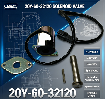 PC200-7  Construction Machinery Parts Excavator Spare Parts  Solenoid Valve for 20Y-60-32120