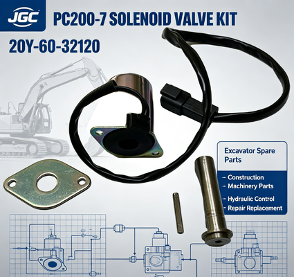 PC200-7  Construction Machinery Parts Excavator Spare Parts  Solenoid Valve for 20Y-60-32120