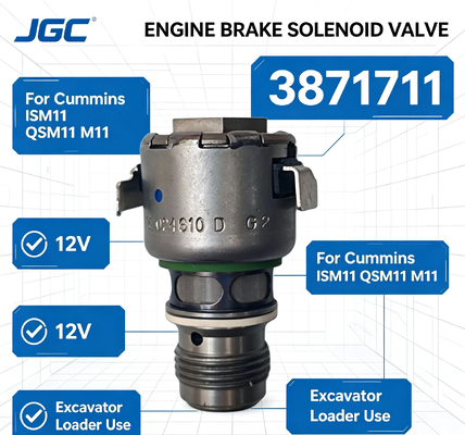 3871711For Original ISM11 QSM11 M11 diesel Engine Brake 12V Solenoid Valve for Excavator Loader Use