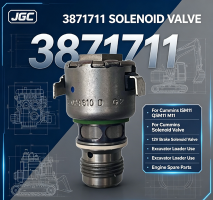 3871711For Original ISM11 QSM11 M11 diesel Engine Brake 12V Solenoid Valve for Excavator Loader Use