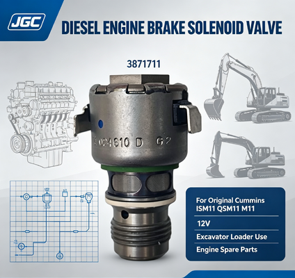 3871711For Original ISM11 QSM11 M11 diesel Engine Brake 12V Solenoid Valve for Excavator Loader Use