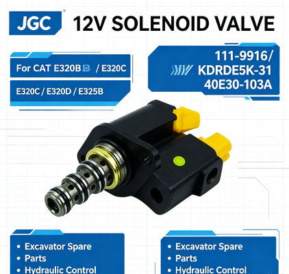 111-9916  12V Excavator Group Solenoid Valve Part No KDRDE5K-31 40E30-103A for CAT E320b E320c E320d E325b