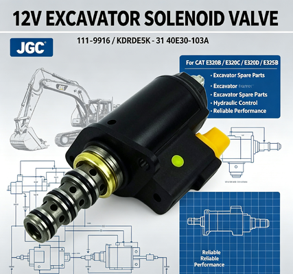 111-9916  12V Excavator Group Solenoid Valve Part No KDRDE5K-31 40E30-103A for CAT E320b E320c E320d E325b