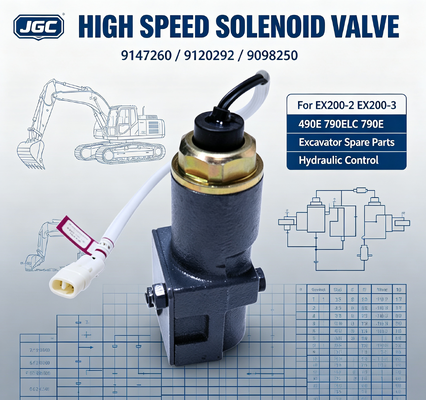 9147260 9120292 9098250  High Speed Solenoid Valve for Excavators EX200-2 EX200-3 490E 790ELC 790E