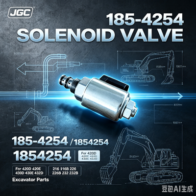 1854254   Hot Sale  Solenoid Valve for Excavator Spare Parts 420D 420E 424D 430D 430E 432D 216 216B 226 226B 232 232B