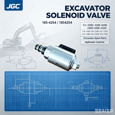 1854254   Hot Sale  Solenoid Valve for Excavator Spare Parts 420D 420E 424D 430D 430E 432D 216 216B 226 226B 232 232B