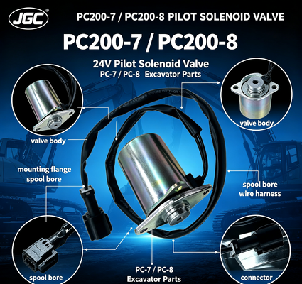 PC-7 PC-8   Excavator Parts for PC200-7 PC200-8 Solenoid Valve  Pilot Solenoid Valve 24V