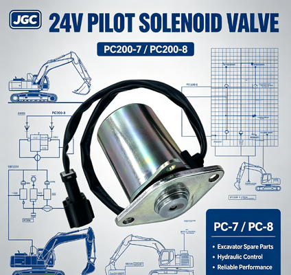 PC-7 PC-8   Excavator Parts for PC200-7 PC200-8 Solenoid Valve  Pilot Solenoid Valve 24V
