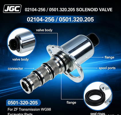 02104-256 0501-320-205   Excavator Parts Solenoid Valve for Zf Transmission Wg98
