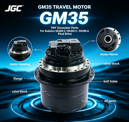 GM35  Excavator Parts Hydraulic Travel Motor for Kobelco Compatible with SK200-3 SK200-5 SK200-6