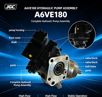 A6VE180 Complete Hydraulic Pump Assembly High Flow Stable Operation