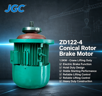 ZD122-4  Crane Lifting Motor  Type 1.5KW Conical Rotor Brake Motor