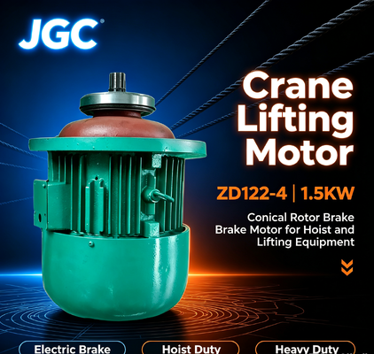 ZD122-4  Crane Lifting Motor  Type 1.5KW Conical Rotor Brake Motor