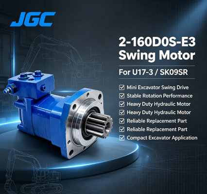 2-160D0S-E3 Construction Machinery Parts Swing Motor for U17-3 Mini Excavator SK09SR Hydraulic Swing Motor 2-160D0S-E3